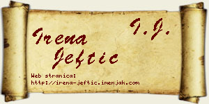 Irena Jeftić vizit kartica